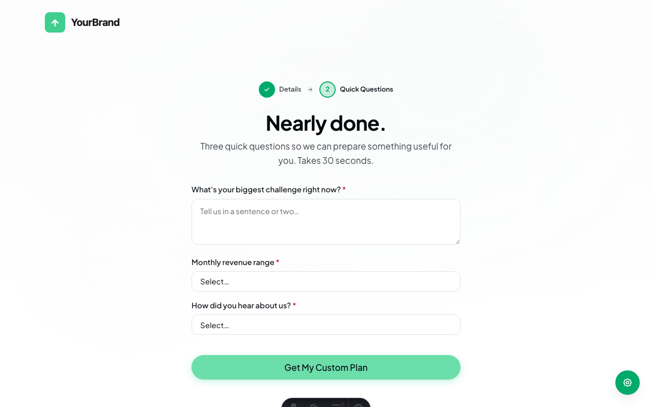Form (Step 2) template preview